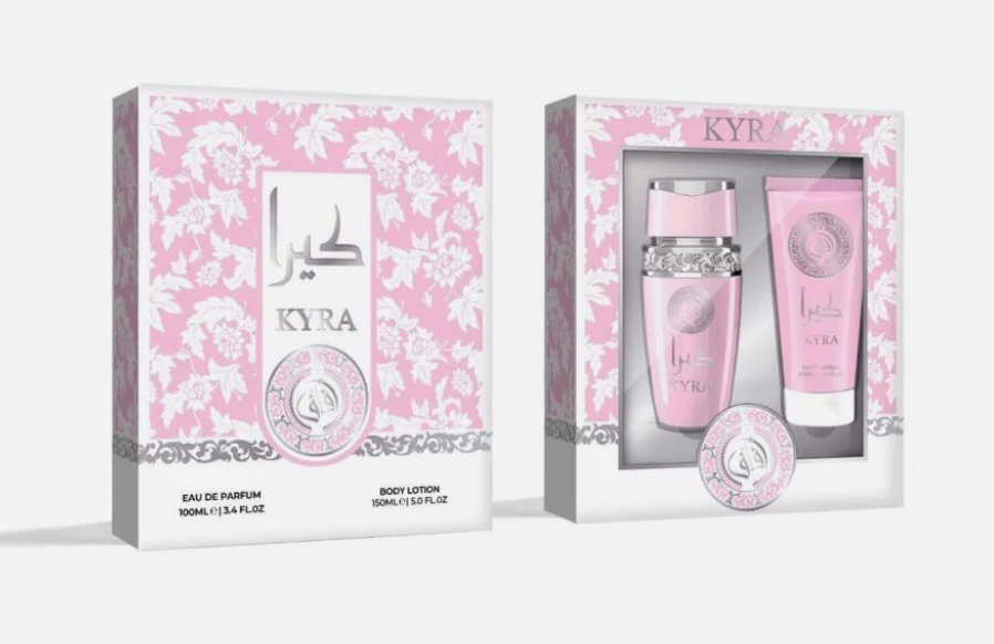 coffret de parfum kyra rose neuf
